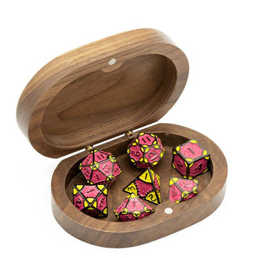 Dragon on Walnut Wood - Hinged Dice Storage